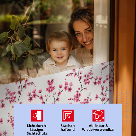 Fensterfolie static window border Cherry Blossom image number null